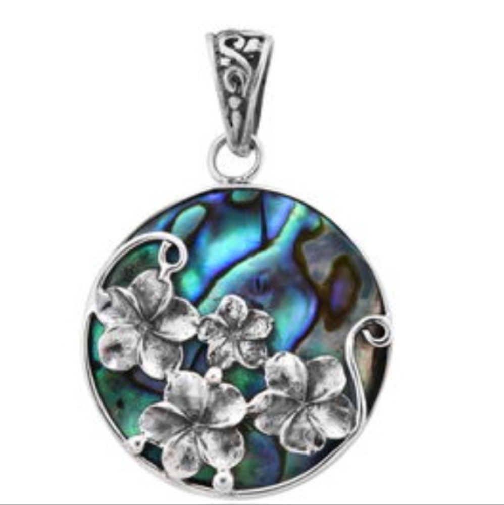 Abalone Shell Pendant in 925 Sterling Silver